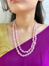 Double Layered Semi Precious Baby Pink Jade Beads Necklace | Beads Jewelry For Women
